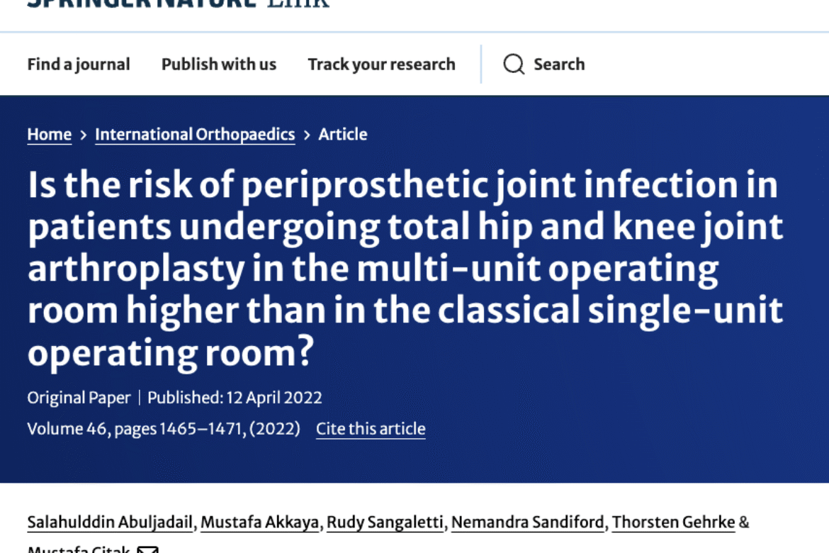 Infezioni periprotesiche in pazienti sottoposti ad artroplastica totale di anca e ginocchio