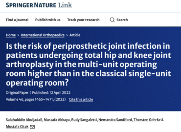 Infezioni periprotesiche in pazienti sottoposti ad artroplastica totale di anca e ginocchio