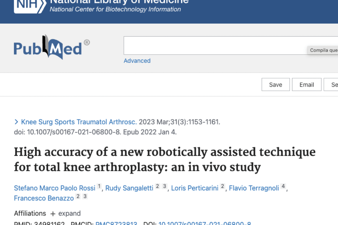 Il ROSA® Knee System, nell’artroplastica totale del ginocchio.
