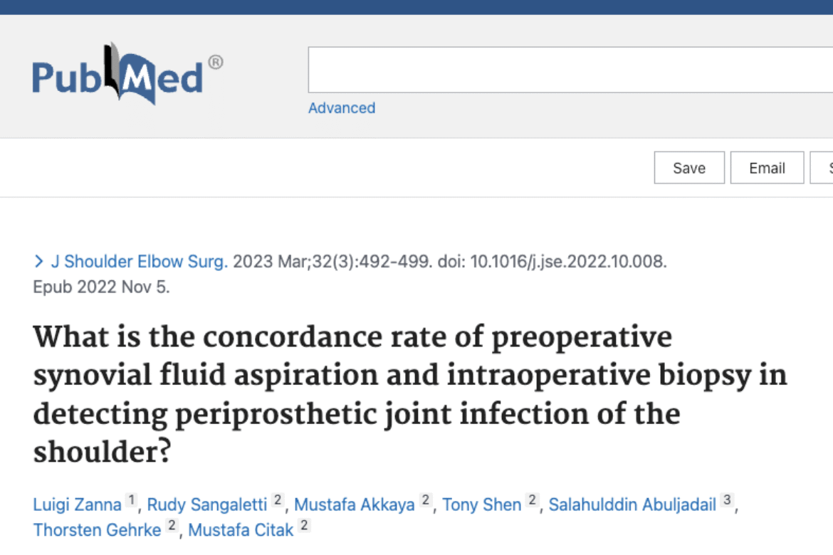Diagnosi di infezioni periprotesiche dell’articolazione della spalla